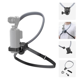 SMALLRIG Support de Cou magnétique pour caméra d'action,vlogging POV - 5567 | pour DJI Osmo Pocket 4 Pro4/3/Osmo 360/Action 6/5
