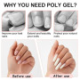 EODCI Rose Extension D'ongles En Gel 60g, Long Lasting Nail Builder Gel de Construction Ongle, Acrylic Thickening pour Beginner
