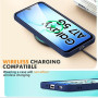 Vansdon Coque Compatible avec Samsung Galaxy A17 4G/5G, Bleu Nuit | 2 Film de Protection en Verre trempé, Housse Souple en TPU e