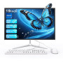 SUKOTOP Ordinateur Tout-en-Un 19 Pouces FHD Blanc pour Bureau et Études | Core i5 4590 avec 8 Go DDR3 et SSD 256 Go, Wi-Fi 6 dou