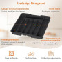 Lifewit Rangement Couvert pour Tiroir, Range-Couvert Extensible, Organisateur Couvert Cuisine, Boite Rangement Pour Cuillères, F