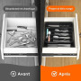 Lifewit Rangement Couvert pour Tiroir, Range-Couvert Extensible, Organisateur Couvert Cuisine, Boite Rangement Pour Cuillères, F