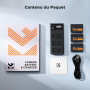 K&F CONCEPT LP-E17 Batterie et LCD Chargeur à Trois Slot 3 x 1250 mAh | Compatible avec Canon EOS R100 R50 RP R10 R8, Powershot
