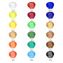 Artecho Peinture Acrylique 18×59 ml, Peintures pour Artiste, pour Papier, Roche, Bois, céramique, Tissu.
