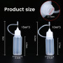 Flacon Pipette avec Bouteille Plastique Souple 6 Pcs pour Colle, Lubrifiant, Peinture et Encre à l’Alcool 10ml/15ml