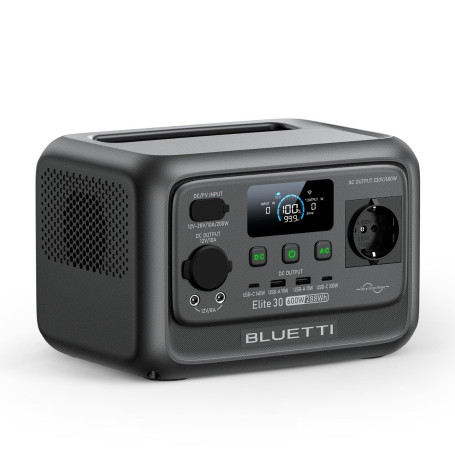 BLUETTI Elite 30 V2 288Wh & 600W Générateur Électrique Portable | (Pic 1500W) Recharge 0-100% en 70 min, Solaire/CAC/Voiture, St