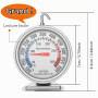 Herreicher Thermomètre de Four avec Cadran Géant 70mm – Crochet Rotatif 360° & Verre Trempé, Inox 304, 50-300°C pour Four Électr