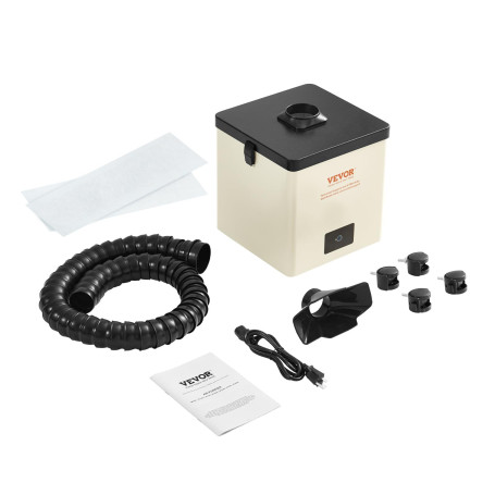 VEVOR Extracteur de Fumée de Soudage 100 W Extracteur de Fumées de Soudure Filtre à 3 Couches Débit d'Air 240 m³/h Absorbeur de 