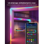 Govee Ruban LED 5M, RGBIC Bande LED avec Contrôle de Segment | Synchronisation Musicale, 64 Modes Scène, Contrôlable via APP, Ch