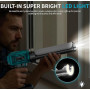 Pistolet à Cartouche Electrique Compatible avec Makita Batteries 18V sans Fil avec 2 x 2000 mAh Batteries, Pistolet Silicone Éle