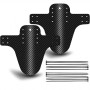 AIENYOU 2 Garde-Boue VTT Avant et Arrière, Protection Anti-Projections | Fabriqués en PP noir avec aspect fibre de carbone, comp