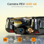 GPS Drone avec Camera 4k pour Enfants Adultes,FPV Drone avec écran HD de 4,5",Deux Batteries,Carte SD de 8 Go,Compatible avec le