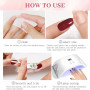 Zosutetoxo 24 Stück ongles à presser en forme d'amande avec design de fleurs 3D, ongles french tip à coller avec finition brilla