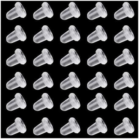 200 Pièces de bouchons d'oreille en silicone transparent, bouchons de boucle d'oreille, boucles de sécurité pour boucle d'oreill