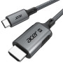 Acer Câble USB-C vers HDMI 2.1 (8K@60Hz,4K@240/144/120 Hz) -2M | Adaptateur Type-C/Thunderbolt 3, 4 et 5 vers HDMI compatible av