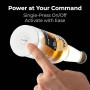 Lot de 6 Dessous de Verre LED Blancs, Autocollant Lumineux pour Bouteille | Lot de 6 Sous-Verres LED Blancs de 6 cm Autocollant