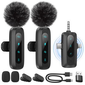 WARM BOX Micro Cravate Compatible iPhone/Android/PC,Plug & Play | Réduction De Bruit,30M Portée,Micro Telephone Pour TikTok & Vl