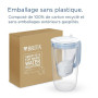 BRITA carafe filtrante en verre bleu clair (2,5 L) incl. 3 filtre MAXTRA PRO ALL-IN-1 – réduit les PFAS et le calcaire