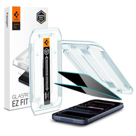 Spigen Glas.tR EZ Fit Verre Trempé pour iPhone 17, iPhone 17 Pro, iPhone 16 Pro, 2 Pièces, Anti-Espion, Installation Facile, Dur