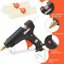 Pistolet à Colle LeaderPro avec une Trousse à Outil, 60W (Plus Efficace que 20W), 20pcs Bâtons de Colle 19cm*11mm, pour Bricolag