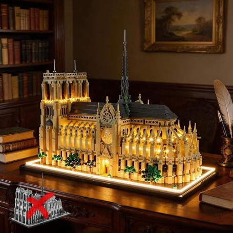 BRIKSMAX Kit d’éclairage à LED pour Lego Architecture Notre-Dame de Paris - Compatible with Lego 21061 Blocs de Construction Mod