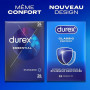 Durex ESSENTIAL - 24 Préservatifs Extra Lubrifiés - Confort et Sécurité - Blanc - 24 Unité
