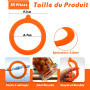 BORISCA 35 PCS Joint Bocaux, 95×70mm Joint de Bocal en Silicone Caoutchouc Bocaux à Bonbons Remplacement pour Couvercle à Pince 