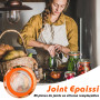 BORISCA 35 PCS Joint Bocaux, 95×70mm Joint de Bocal en Silicone Caoutchouc Bocaux à Bonbons Remplacement pour Couvercle à Pince 