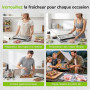 Bonsenkitchen Machine Sous Vide, Soudure 5mm Étanche Anti-Fuite | Acier Inoxydable, Une Main & Pulse Sec/Humide, 1 Rouleau de Sa