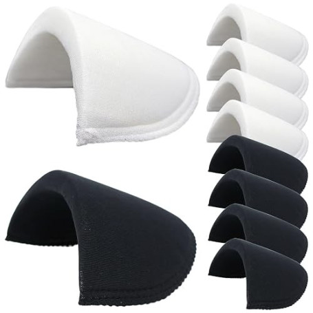 4 Paires Epaulette Vêtement Coussinets D'épaule en Mousse D'épaulettes en Éponge Épaulettes pour Veste Blazer T-Shirt Robe Vêtem