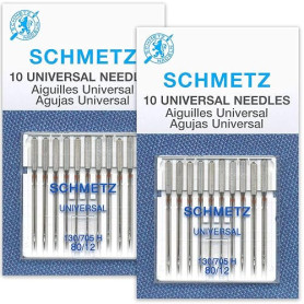 Schmetz Aiguilles universelles pour machine à coudre - Taille 80/12-2 cartes - 20 aiguilles