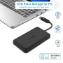 BENFEI Boîtier Externe pour Disque Dur 2,5", boîtier USB 3.2 Gen 1 5Gbps pour SATA HDD et SSD de 2,5'' et 7/9,5 mm, USB C/A 2 en