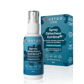 DUSTGO CLEAN Spray Détacheur Extrême 90 ml – Spray détachant textile multi-surfaces, action rapide, sans rinçage – taches du quo