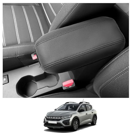 CDEFG Compatible avec Dacia Sandero 3 / Sandero Stepway III/Jogger 2021-2025 2026 Housse de Protection pour Accoudoirs Voiture C