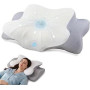 SOYA 3.0 Oreiller Ergonomique Cervical – Anti-Ronflement, 2 Hauteurs | Mousse à mémoire de forme souple, pour dormir sur le dos
