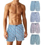 Lot de 4 Caleçon Homme Américain Boxer Homme Coton Doux Calecon Homme Confortable Taille Élastique (M-4XL)
