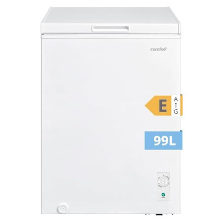 COMFEE' 99L Congelateur Coffre, Conversion Congélateur/Réfrigérateur, Blanc | Congélateur Coffre Autonome, Compresseur Inverter,