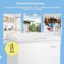 COMFEE' 99L Congelateur Coffre, Conversion Congélateur/Réfrigérateur, Blanc | Congélateur Coffre Autonome, Compresseur Inverter,