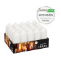 SPAAS Paquet de 20 Bougies Piliers Cylindre 40/110 mm, ± 13 heures, non-parfumée - blanc