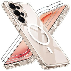 ivoler Coque Magnétique pour Samsung Galaxy S26 Ultra 5G avec 2 Pièces Verre Trempé, Compatible avec MagSafe, [Anti-Jaunissement