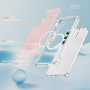 QIWEIQING Coque Magnétique pour Samsung Galaxy S23 Plus pour Filles Femmes, Compatible avec MagSafe, Etui Glitter Brillant Arriè