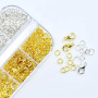 Lot de 600 anneaux ouverts en acier inoxydable - Accessoires de fabrication de bijoux - 4 à 8 mm - Doré et argenté - Kit de répa