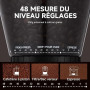 AMZCHEF Moulin à Café Électrique avec 48 Réglages de Mouture, Système Antistatique, Écran Tactile LCD, Réservoir à Grains 300 g,