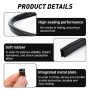 Yerozhui 5M Protection Portiere Voiture Joint Porte Voiture en U Caoutchouc Protecteur Bord de Porte Anti Collision Flexible ave