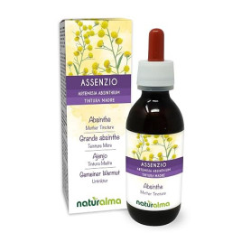 Grande absinthe (Artemisia absinthium) herbe avec fleurs Teinture Mère sans alcool Naturalma - Extrait liquide gouttes 120 ml -