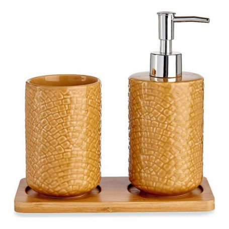 Ensemble de Bain Places Céramique Bambou Camel (3 pcs) 25,99 €