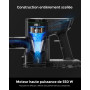 VACTechPro F02 Lite Aspirateur Balai sans Fil, 550W/50 Min/50 KPa | Avec Filtration 8 Couches, Allègement, Pour Sols, Tapis et C