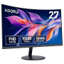 KOORUI Écran PC Incurvé 27 Pouces 144Hz Full HD VA 3000:1 27N5CA | Résolution 1920 x 1080, 1500R, HDMI, VGA, Réglage de l’Inclin