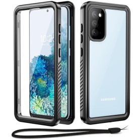 Beeasy Coque pour Samsung Galaxy S20 Étanche IP68, Protection Écran et Caméra Intégrés, 360° Militaire Antichoc Résistante Coque