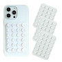 DikGifk 3 Pièces Étuis à Ventouses en Silicone Extra Fort Blanc, entouses en Silicone pour Téléphone Portable,Extra Fortes Suppo